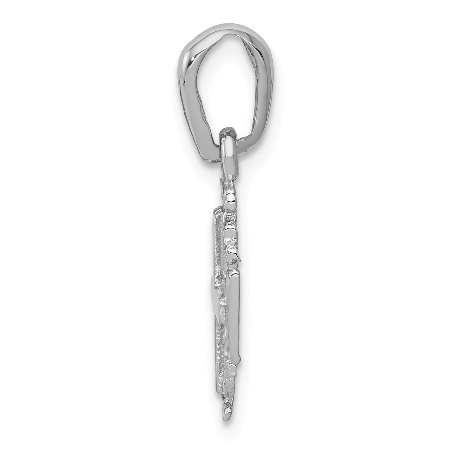 14K White Gold Jerusalem Cross Pendant