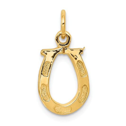14K Gold Horseshoe Charm