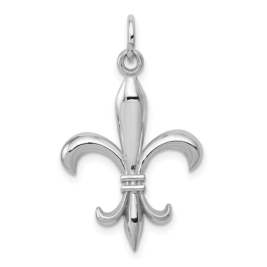 14K White Gold Fleur de Lis Charm