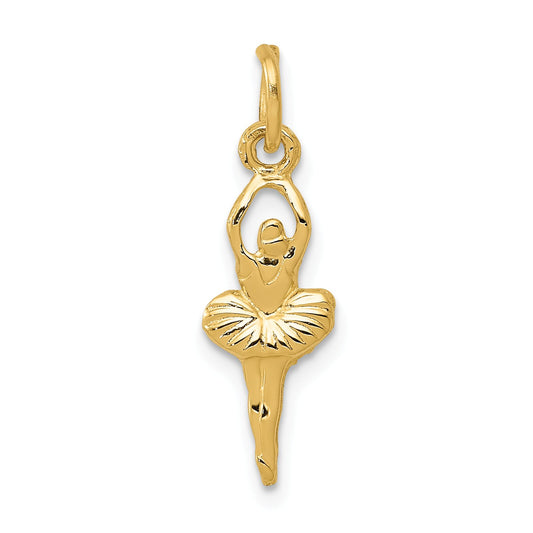 14K Gold Ballerina Charm