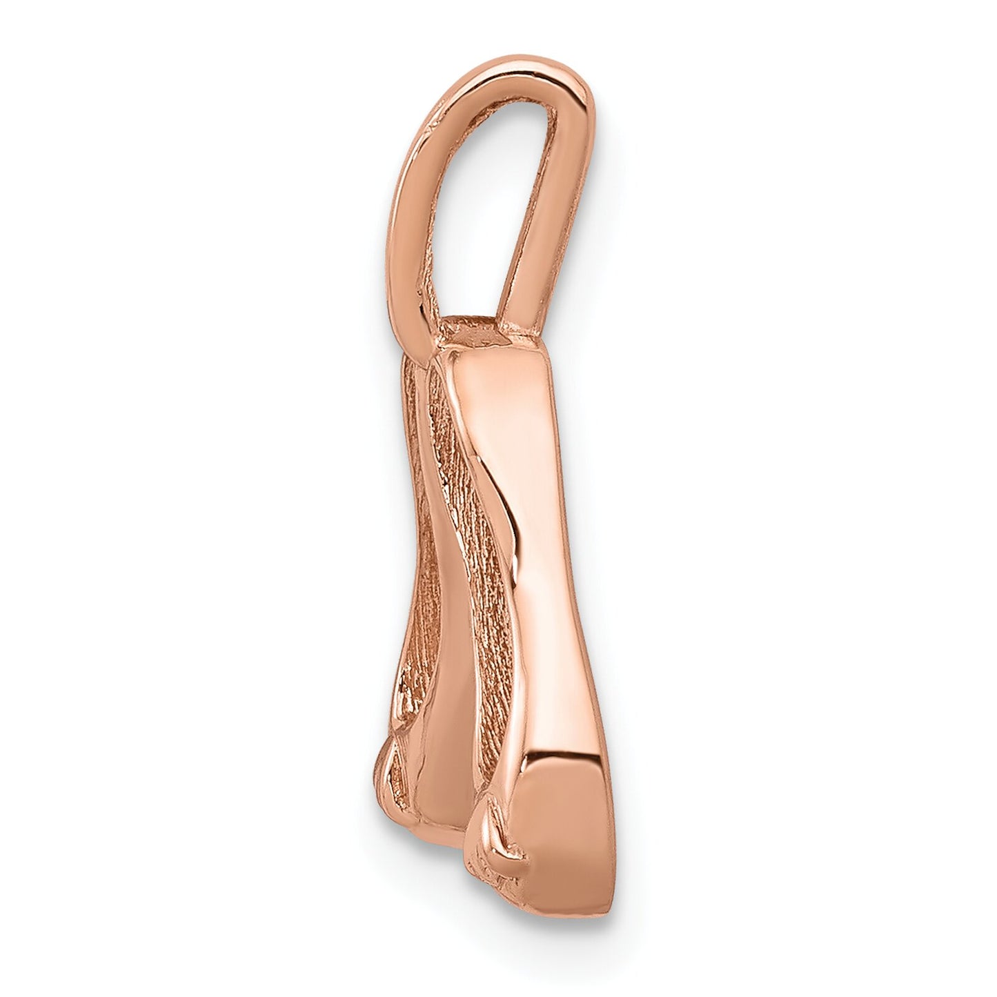 14K Rose Gold 3-D Ballet Slippers Charm