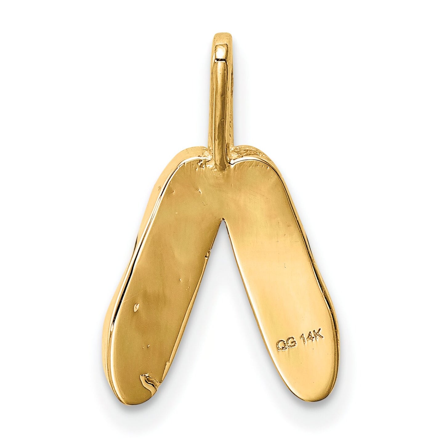 14K Rose Gold 3-D Ballet Slippers Charm