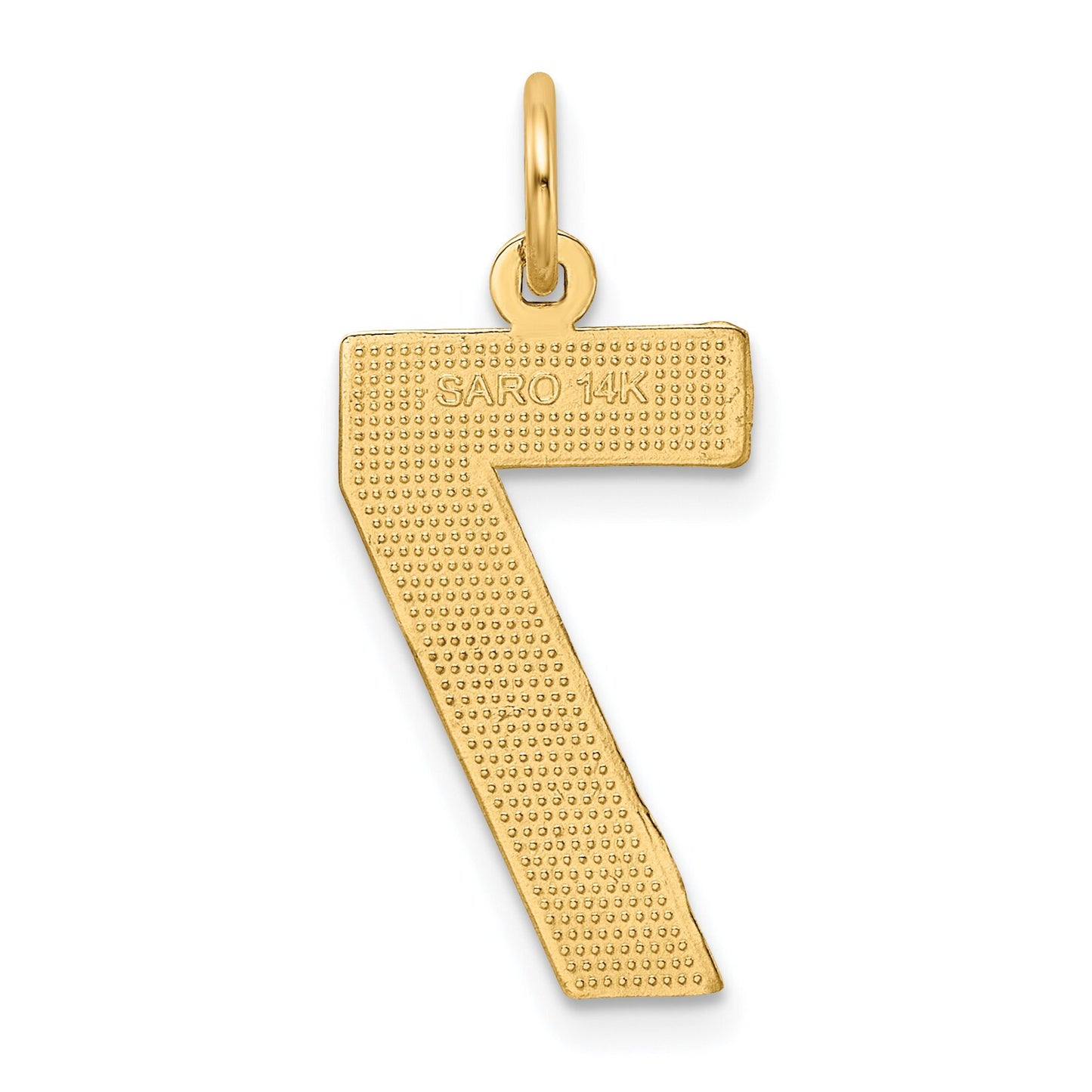 14K Gold Large Number 7 Charm