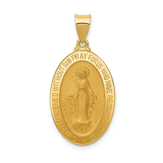14K Gold Miraculous Medal Charm