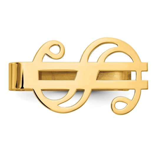 14K Gold Dollar Sign Money Clip