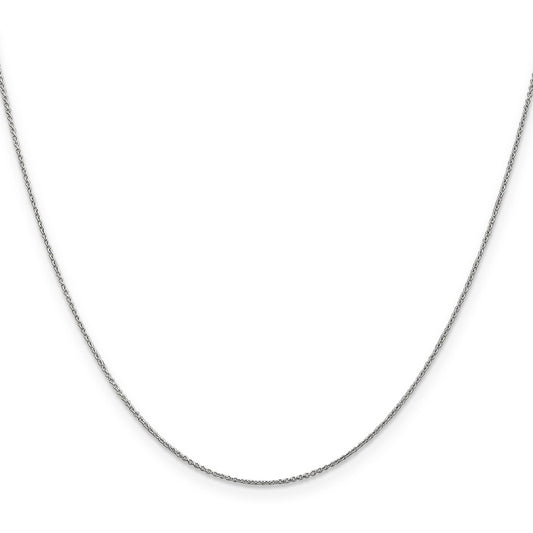 14K White Gold .6mm Cable Chain