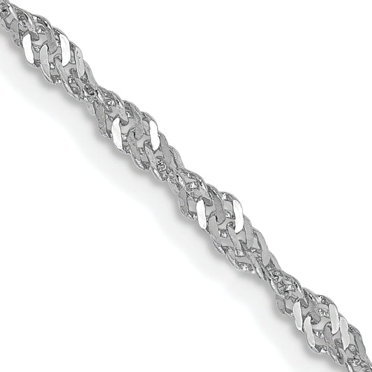 14K White Gold 2mm Singapore Chain