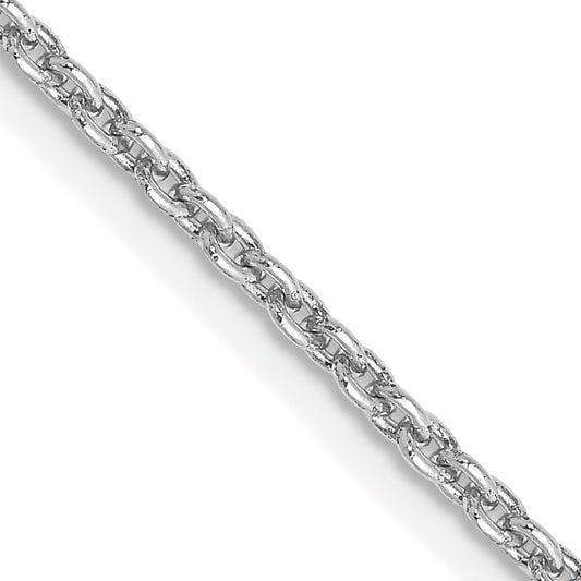 14K White Gold 2mm Cable Chain