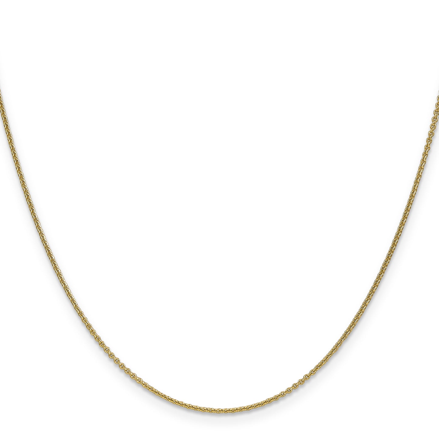 14K Gold 1mm Cable Chain