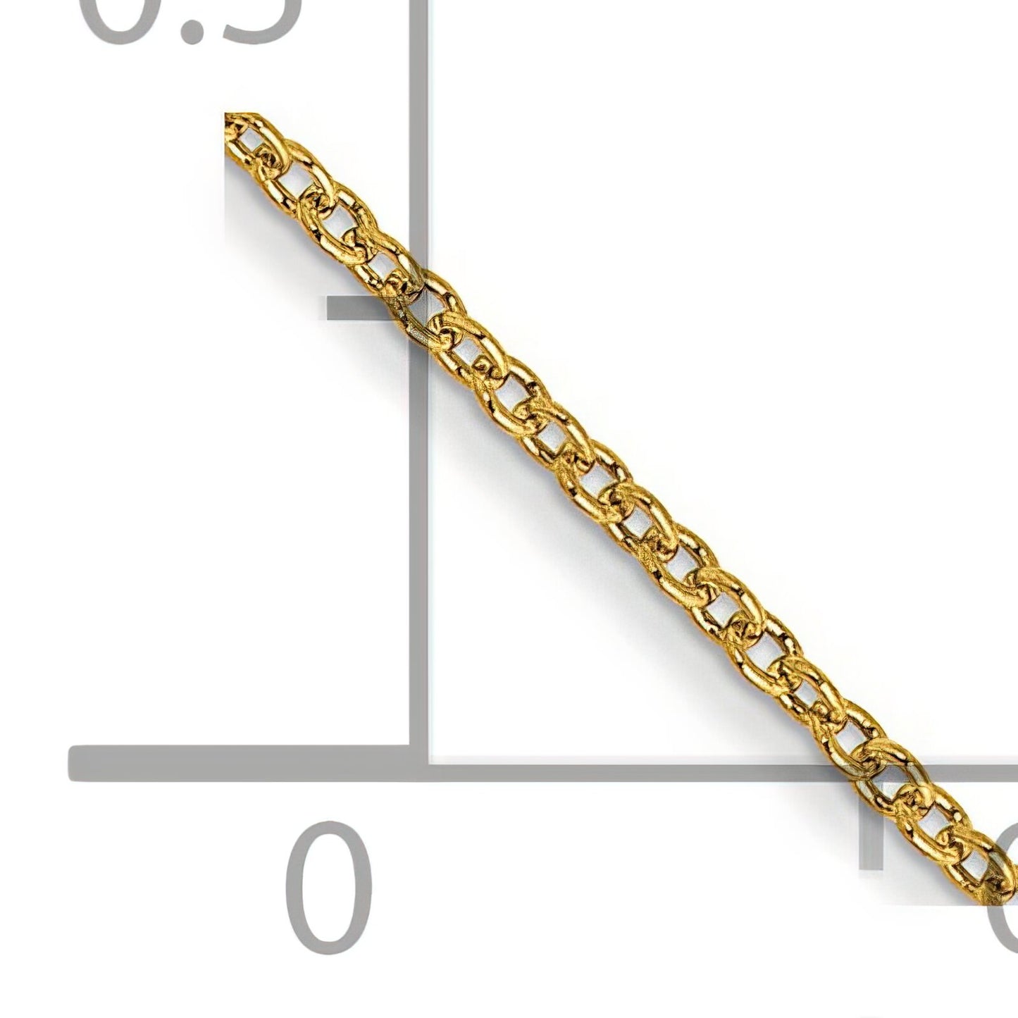 14K Gold 1mm Cable Chain