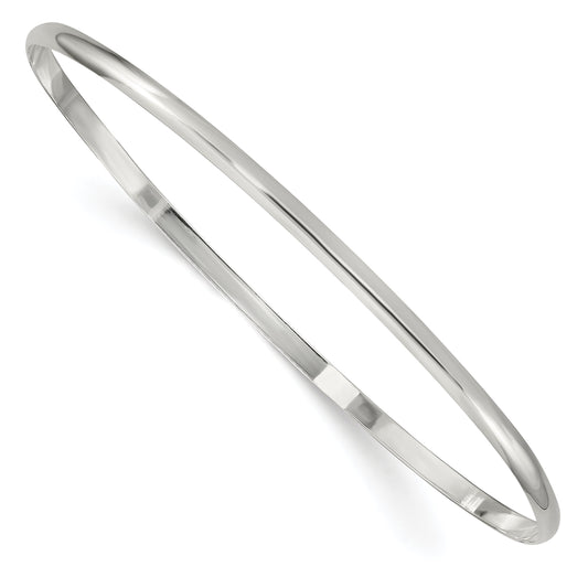 Sterling Silver Round Bangle Bracelet