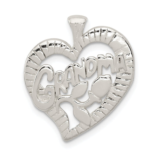 Sterling Silver Grandma Heart Charm