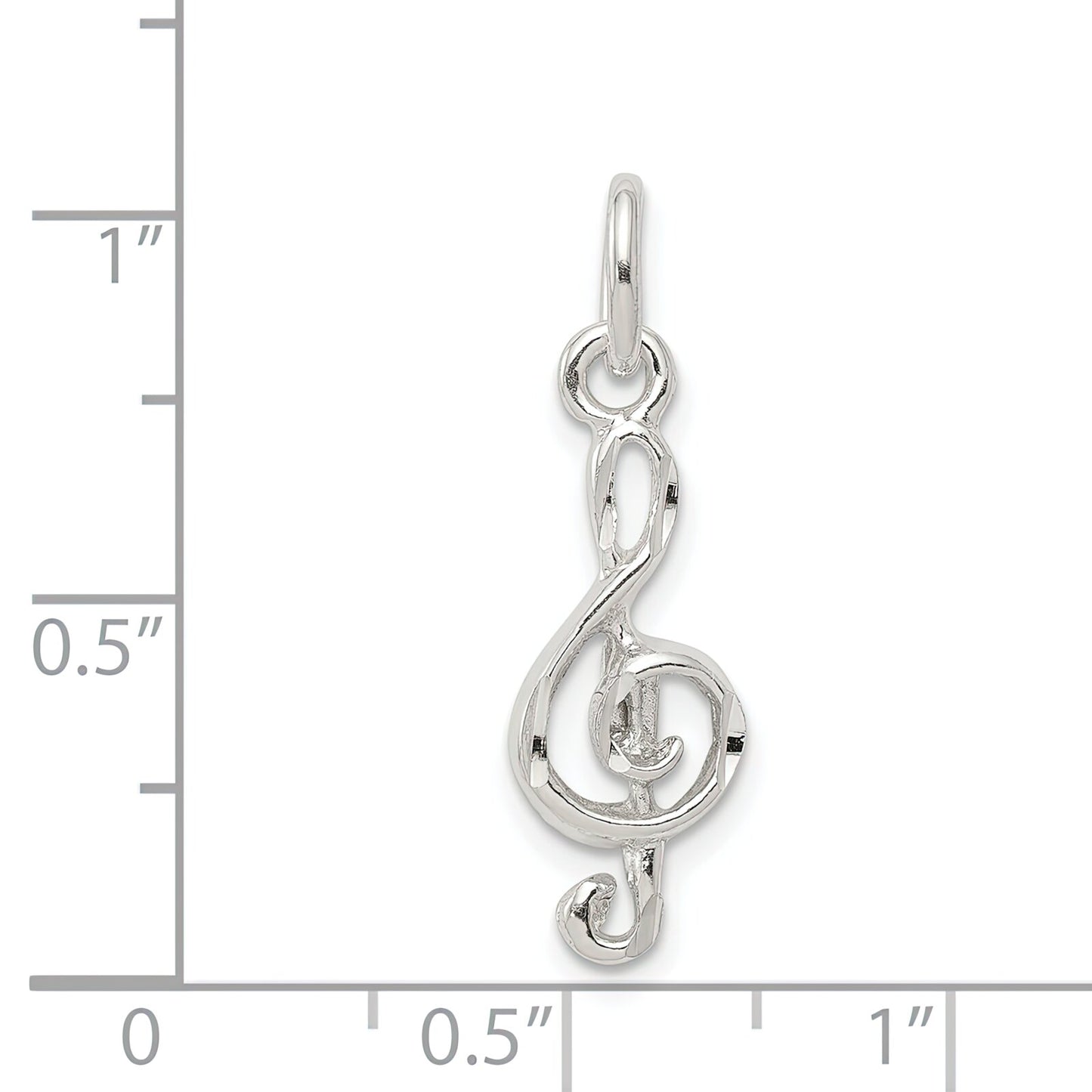Sterling Silver Treble Clef Charm