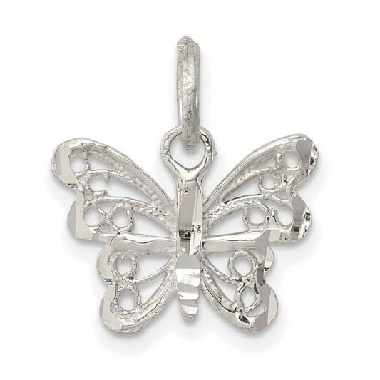Sterling Silver Filigree Butterfly Charm & 18" Chain