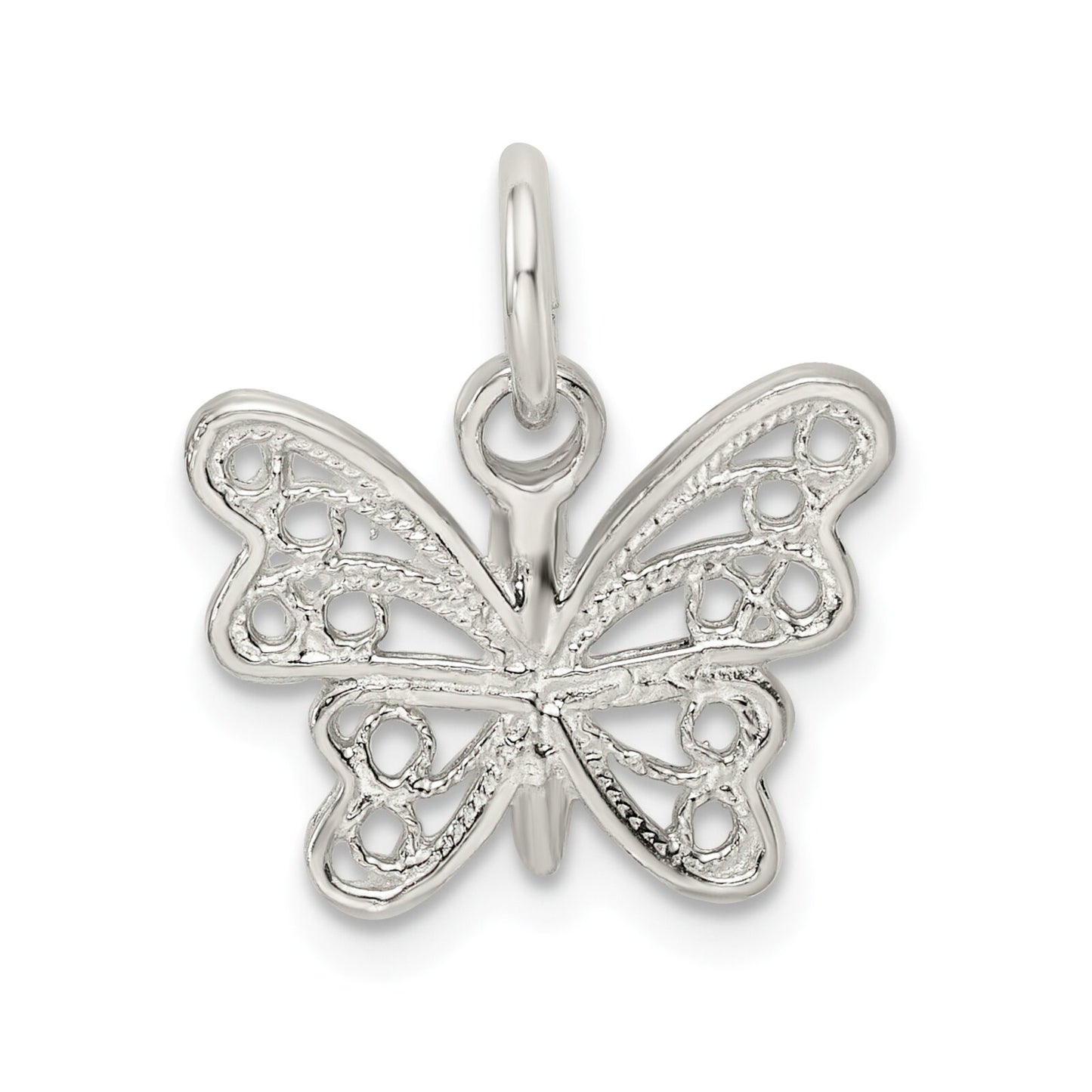 Sterling Silver Filigree Butterfly Charm & 18" Chain