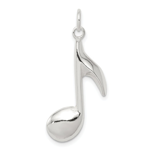 Sterling Silver Eighth Note Charm & 18" Chain