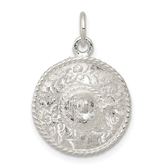 Sterling Silver Sombrero Charm & 18" Chain