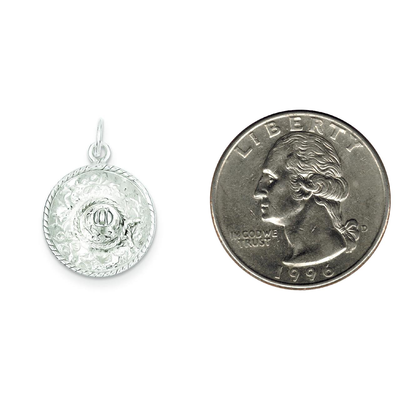 Sterling Silver Sombrero Charm & 18" Chain