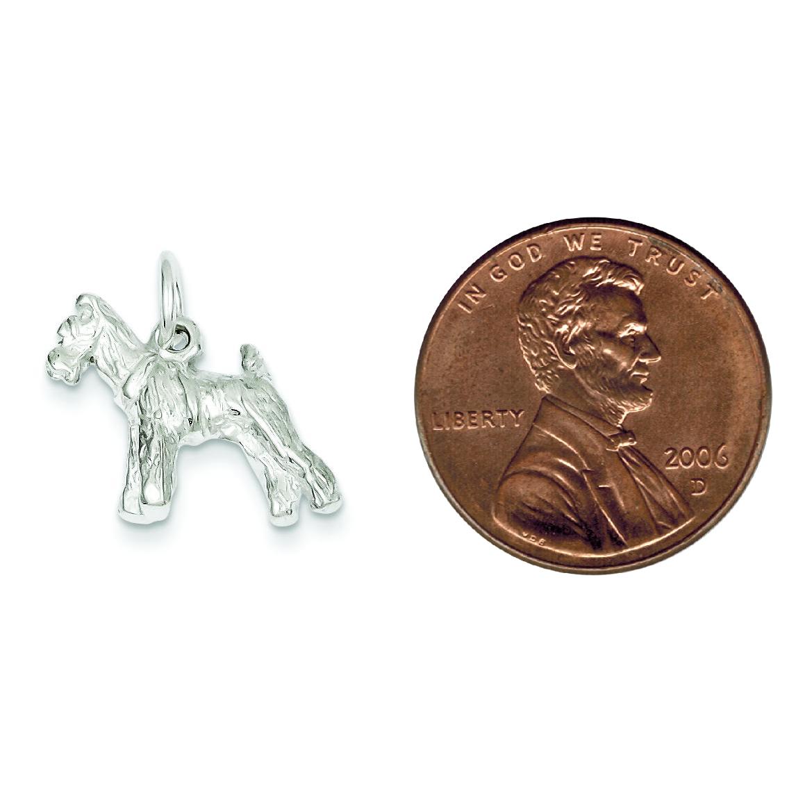 Sterling Silver Schnauzer Charm