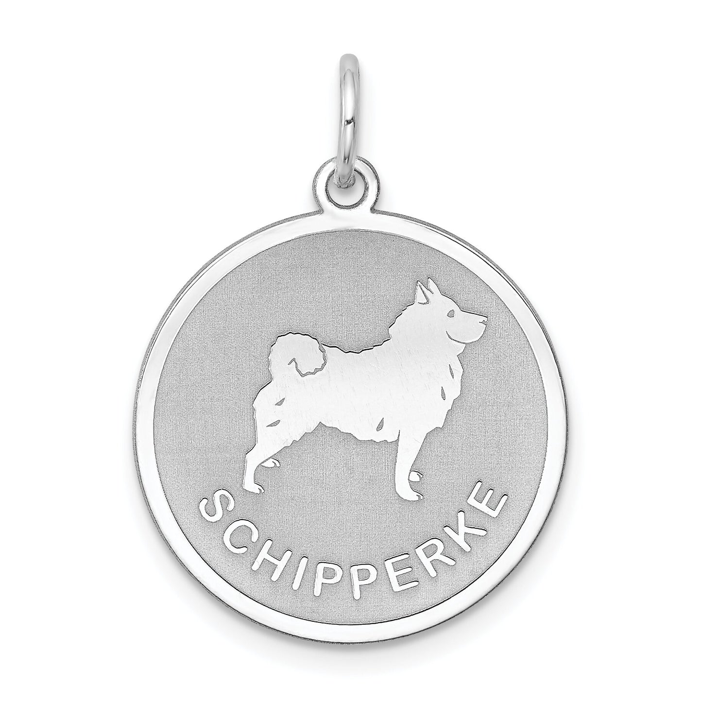 Sterling Silver Schipperke Disc Charm