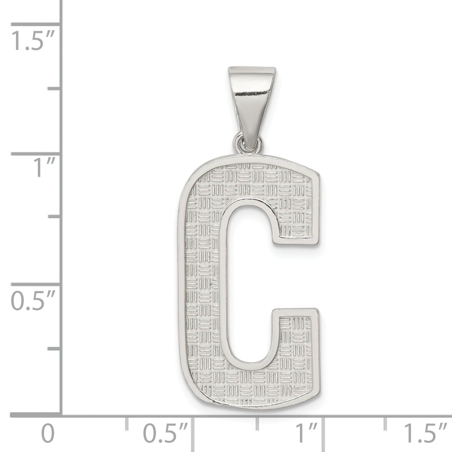 Sterling Silver Initial C Charm