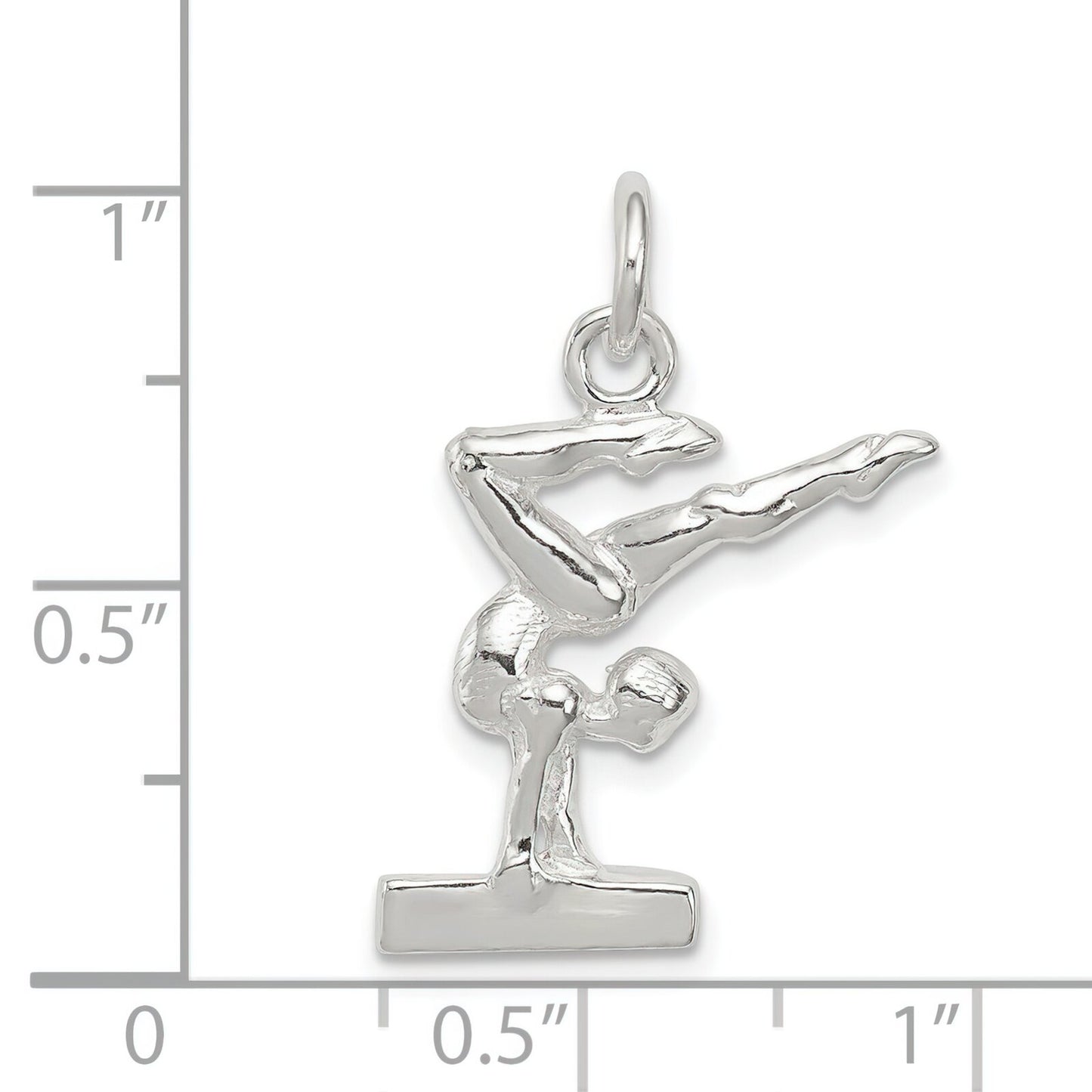 Sterling Silver Gymnast Charm Pendant Gymnastics