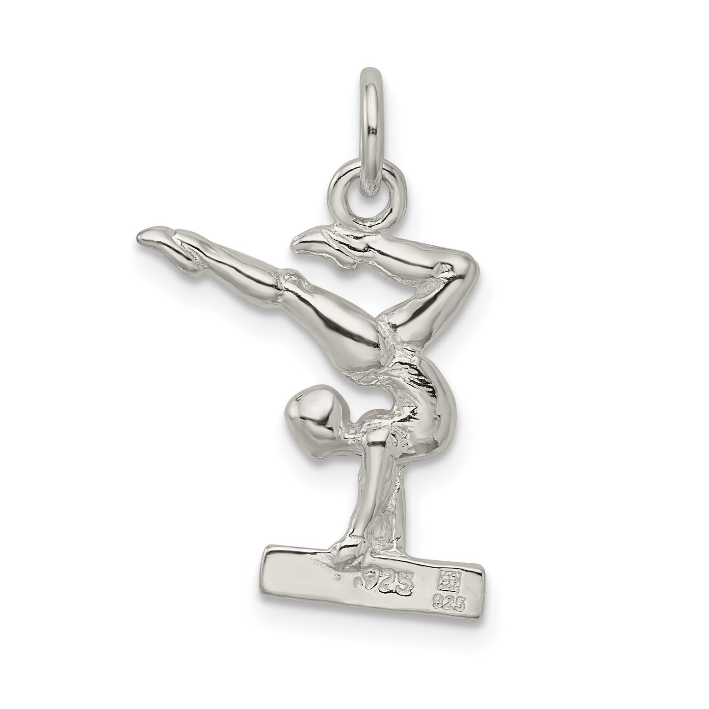 Sterling Silver Gymnast Charm Pendant Gymnastics