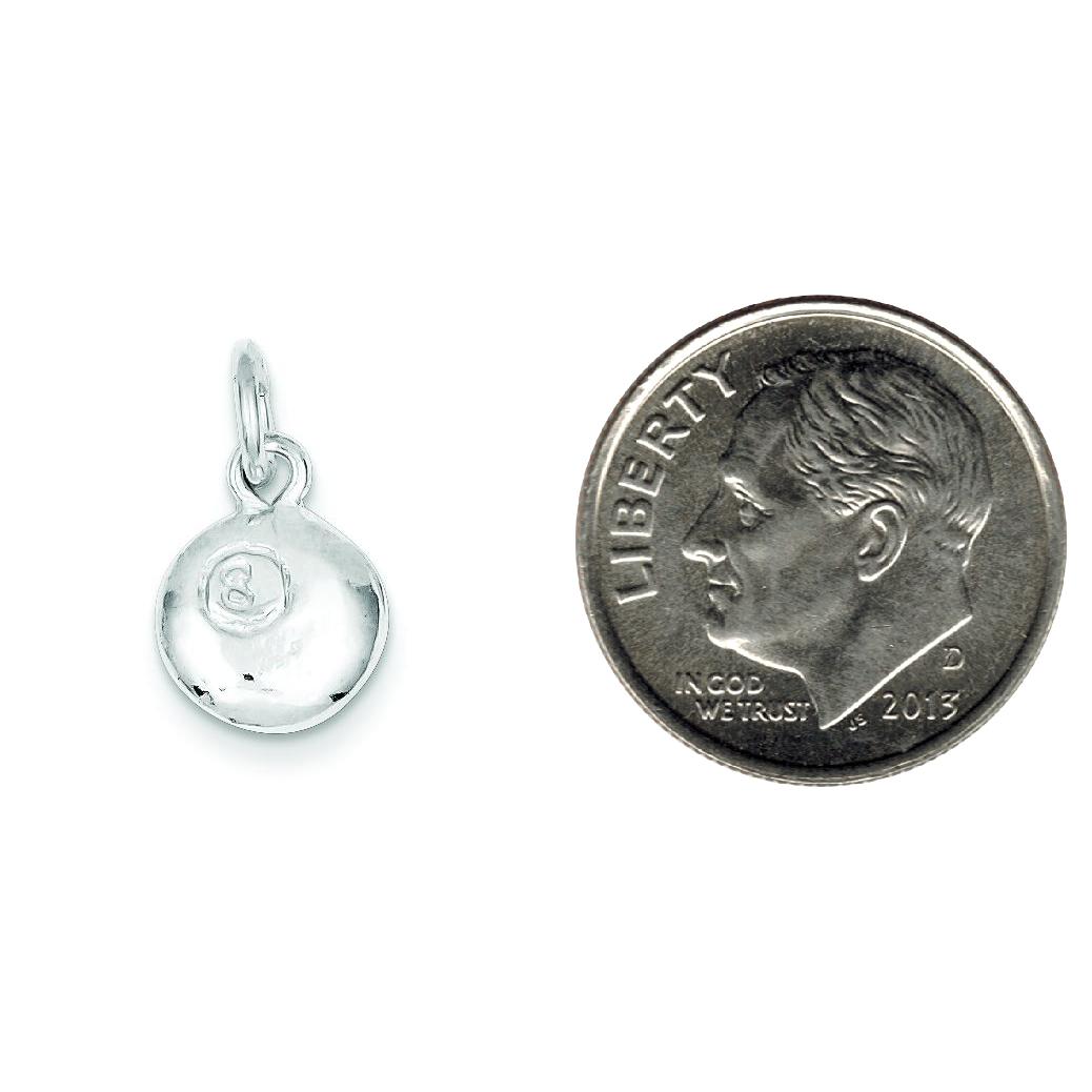 Sterling Silver 8 Ball Charm & 18" Chain