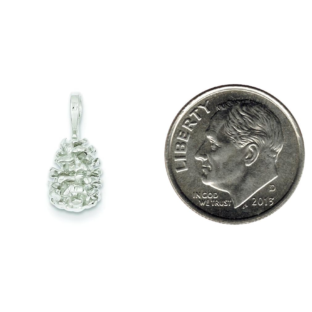 Sterling Silver Pinecone Charm