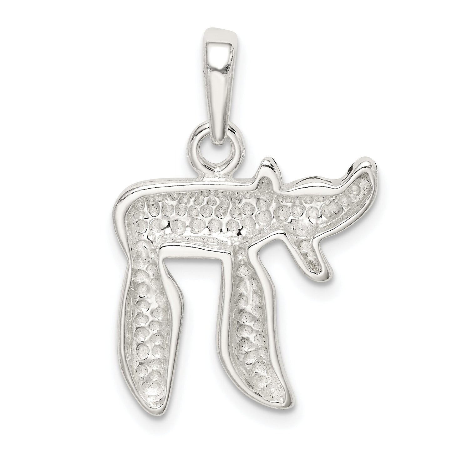 Sterling Silver Chai Charm Judaism Religious Jewelry