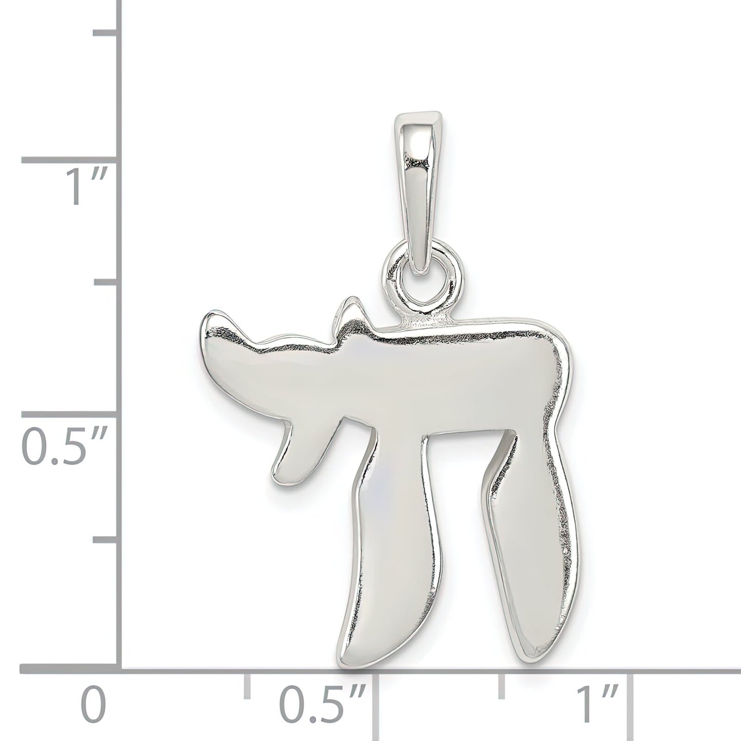 Sterling Silver Chai Charm Judaism Religious Jewelry