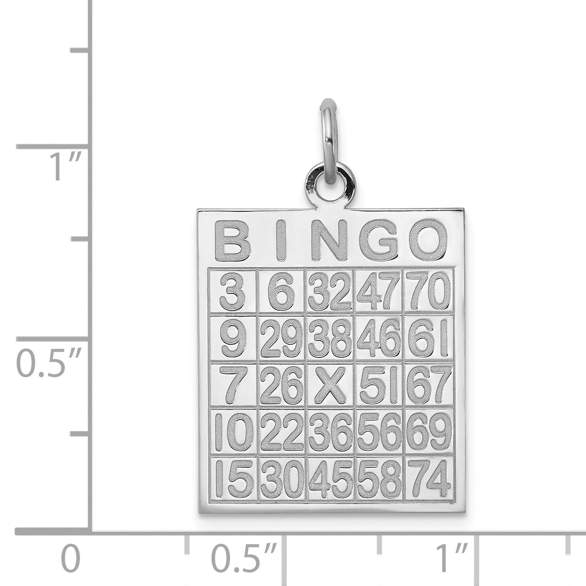 Bingo Rings Sterling Silver Bingo Card Pendant – FindingKing