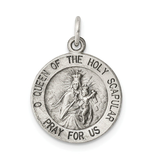 Sterling Silver Queen of the Holy Scapular Medal