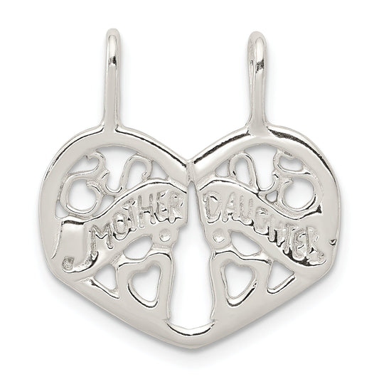 Sterling Silver Mother Daughter Break Apart Heart Charm