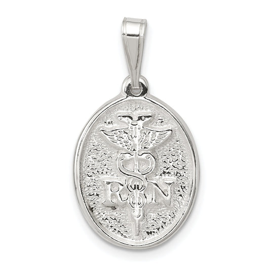 Sterling Silver RN Caduceus Charm Pendant Jewelry