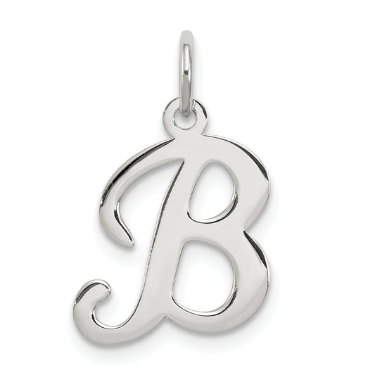 Sterling Silver Stamped Initial B Charm