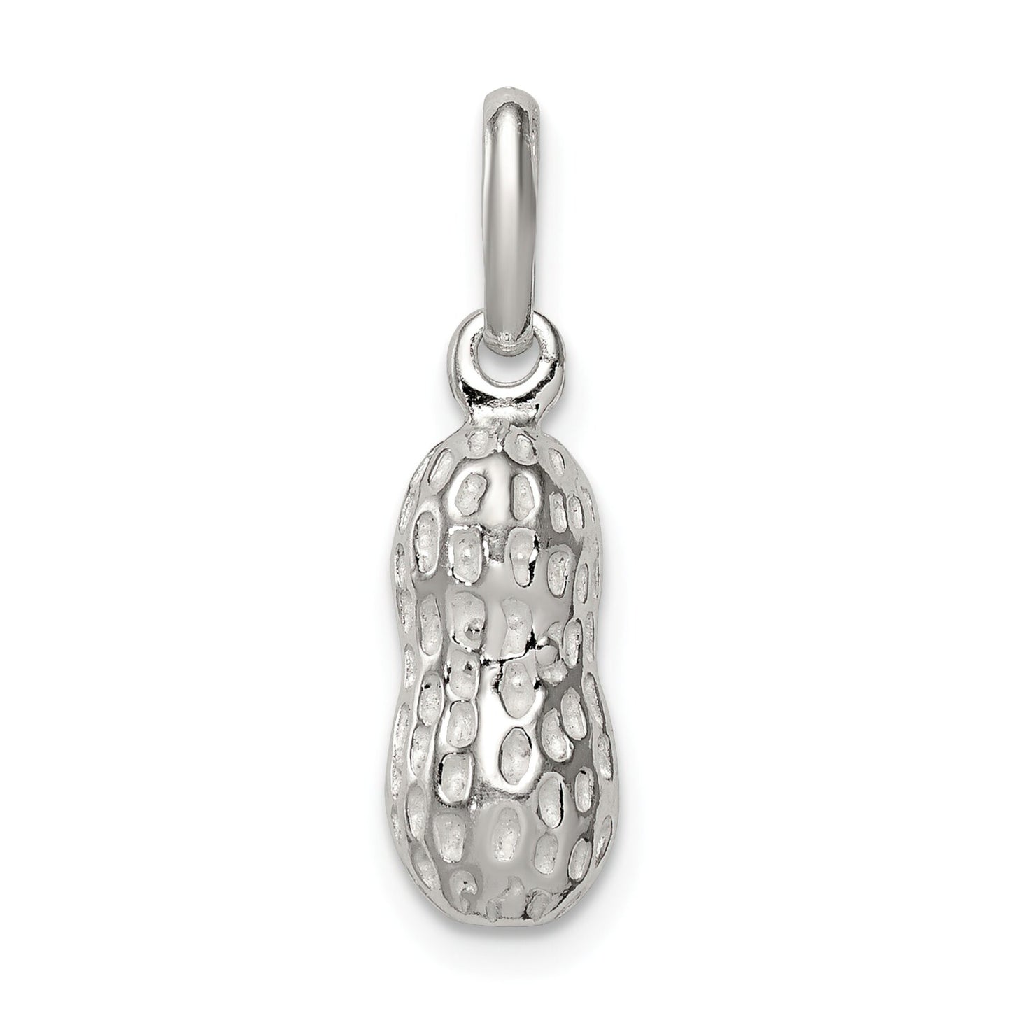 Sterling Silver Peanut Charm Pendant Circus Jewelry