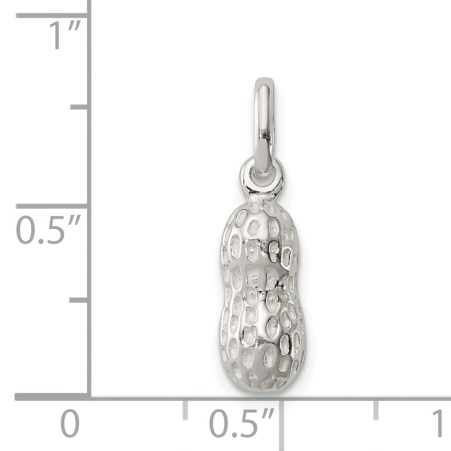 Sterling Silver Peanut Charm Pendant Circus Jewelry