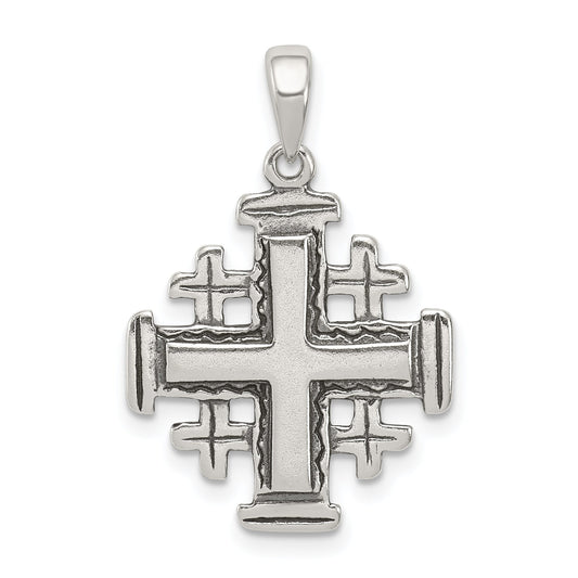 Sterling Silver Jerusalem Cross Charm Jewelry