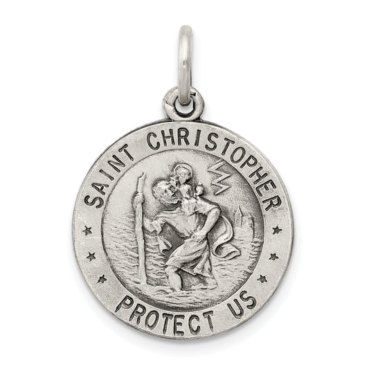 Sterling Silver US Coast Guard St. Christopher Charm