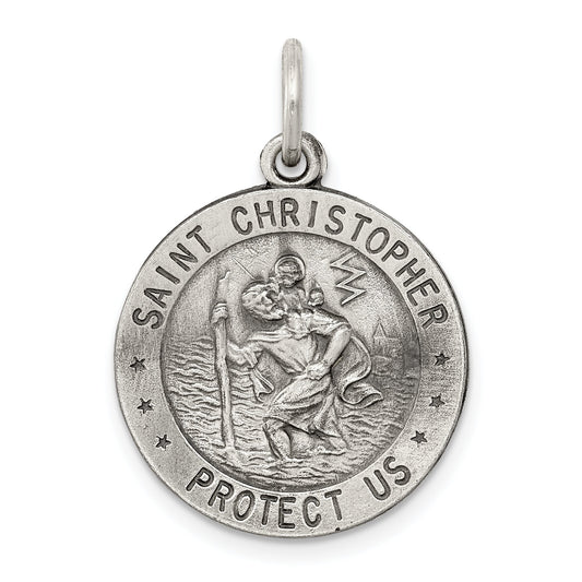 Sterling Silver US Army St. Christopher Charm