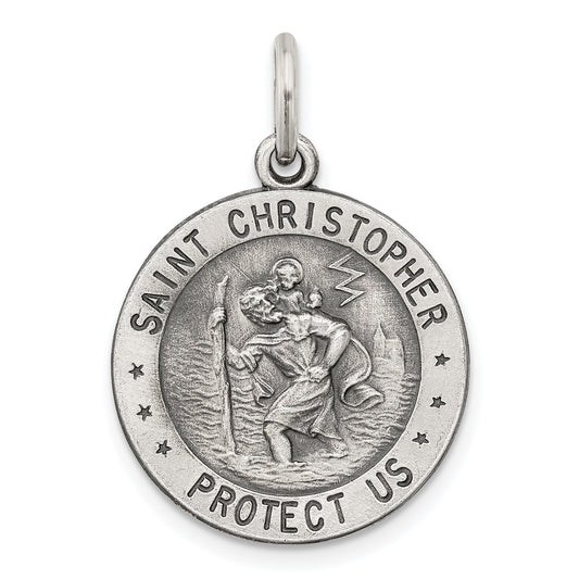 Sterling Silver US Navy St. Christopher Charm