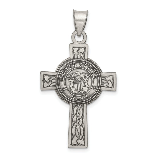 Sterling Silver US Navy Cross Charm Pendant Jewelry