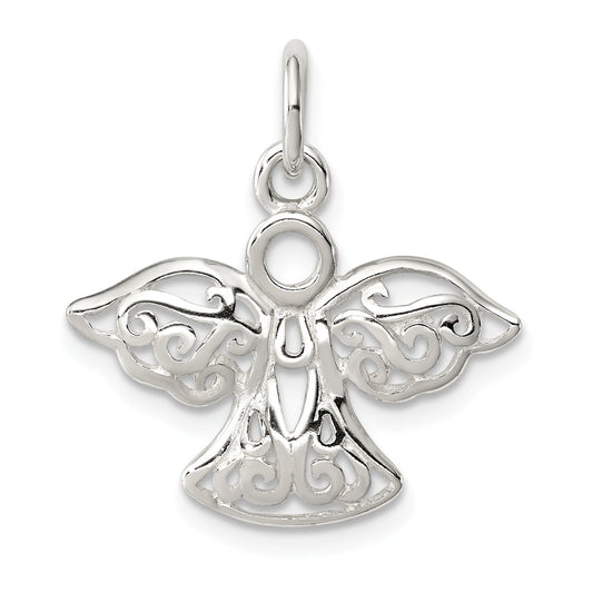 Sterling Silver Filigree Angel Charm & 18" Chain