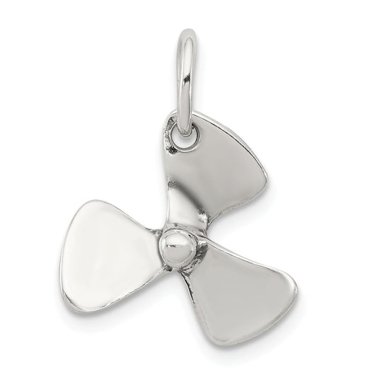 Sterling Silver 3D Antiqued Boat Propeller Charm