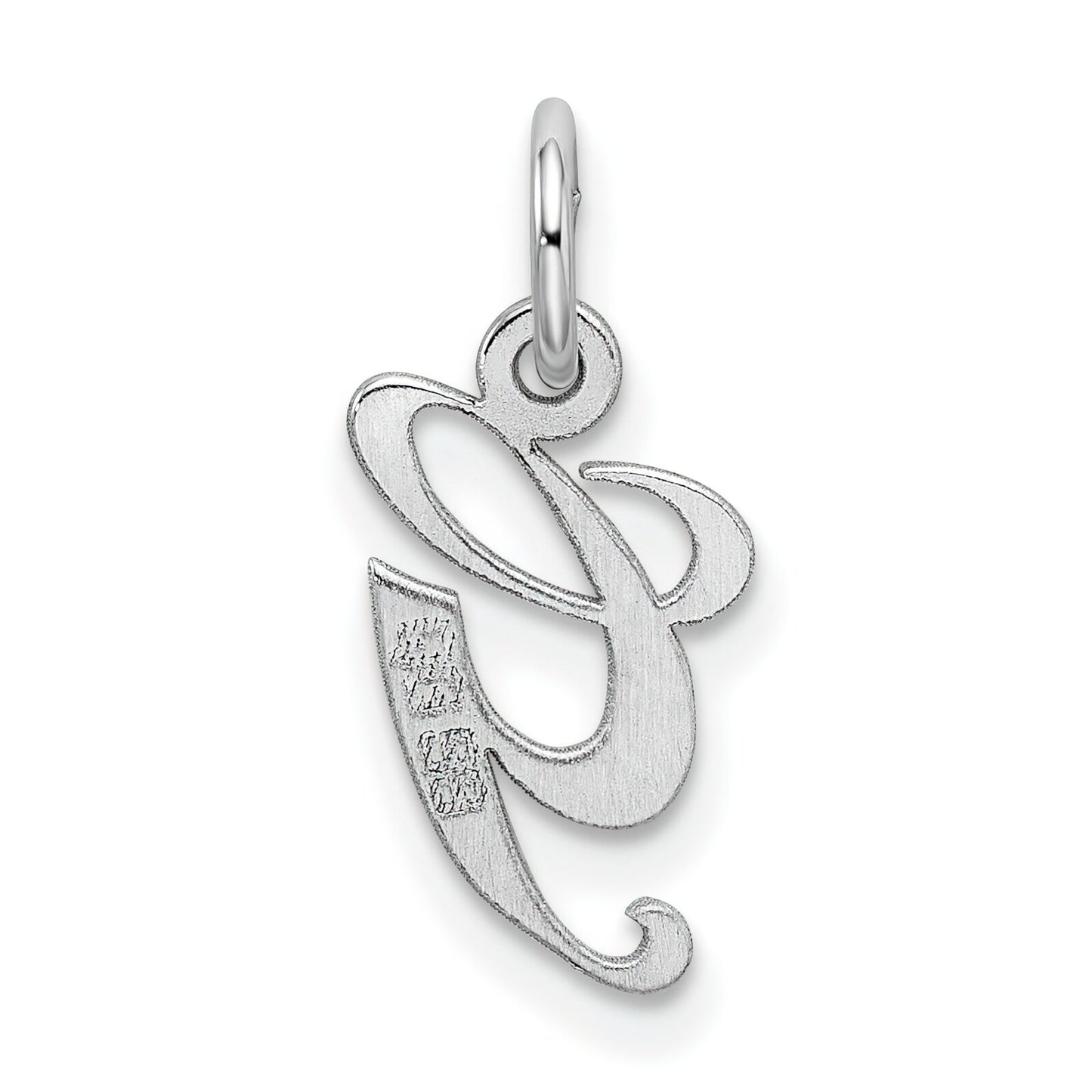 Sterling Silver Small Script Initial G Charm