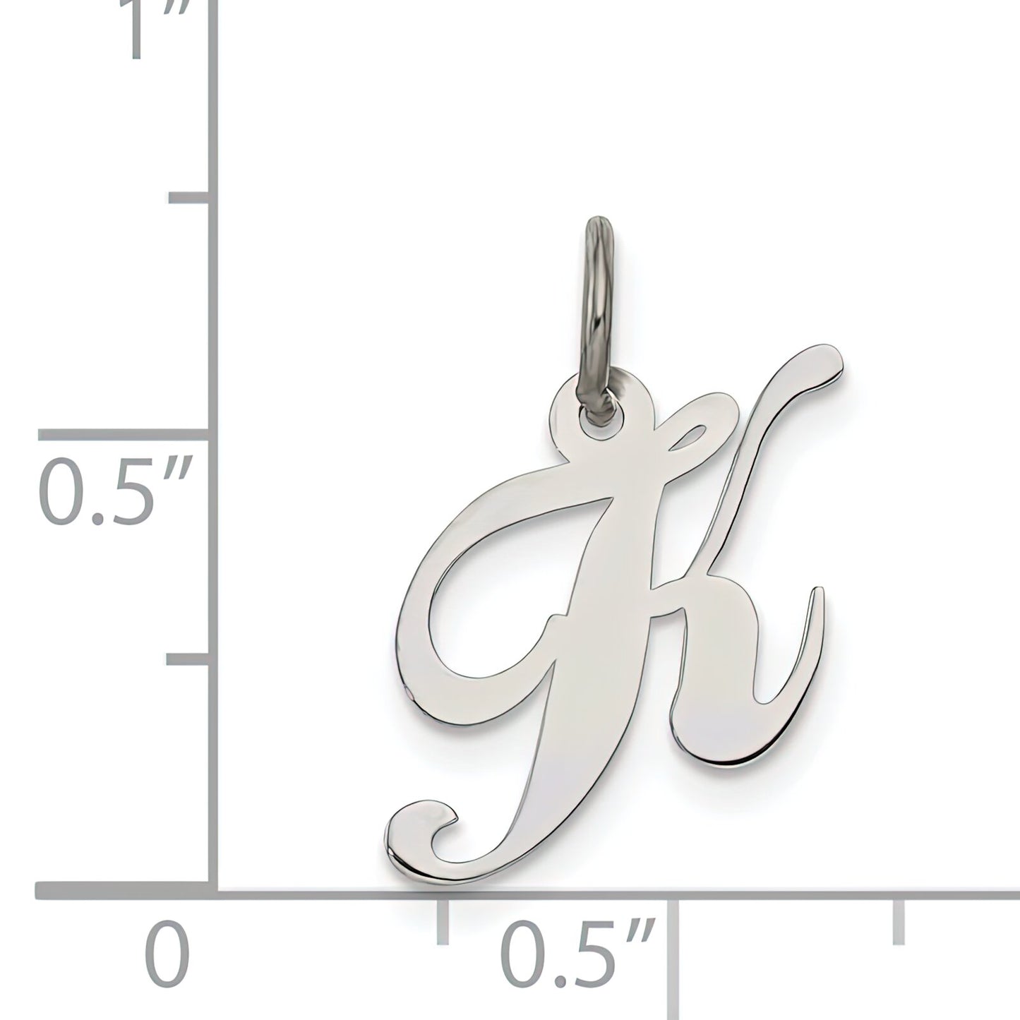Sterling Silver Small Script Initial K Charm – FindingKing