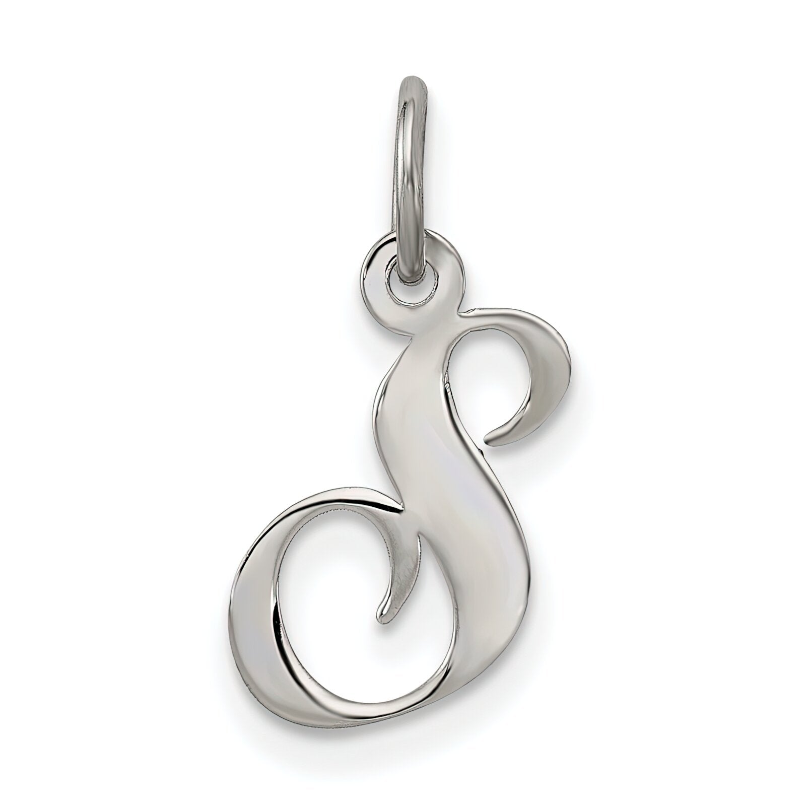 Silverscript Initial Sterling Silver Small Script Initial S Charm – FindingKing