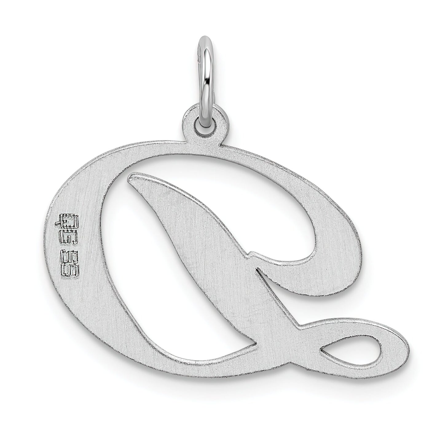 Sterling Silver Cursive Initial D Charm