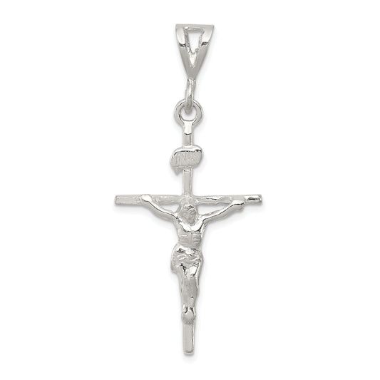 Sterling Silver INRI Crucifix Pendant Charm Jewelry